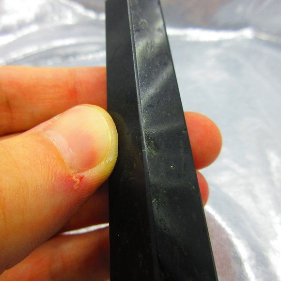 Black Tourmaline Polished Tower Generator Crystal Meditation Tool - Picture 3 of 7